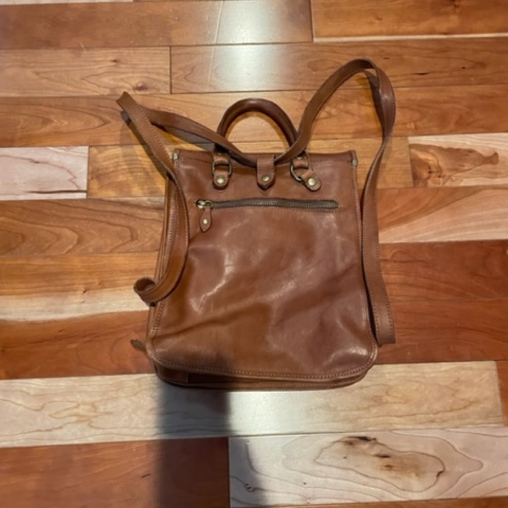 I MEDICI FIRENZE Genuine Leather Backpack Handbag - Picture 3 of 9